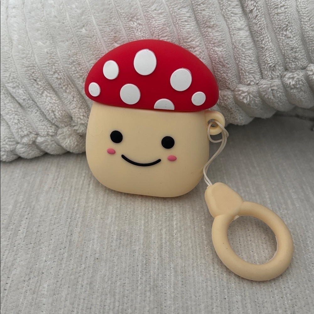 Silicone mushroom airpods case